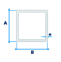 dibujo tecnico perfil cuadrado