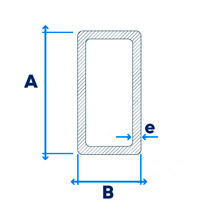 dibujo tecnico perfil rectangular